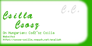 csilla csosz business card